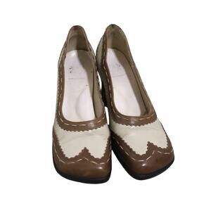 Vintage John Fluevog Hi Choice Kristin Wingtip Spectator Pump Heels 9 RARE